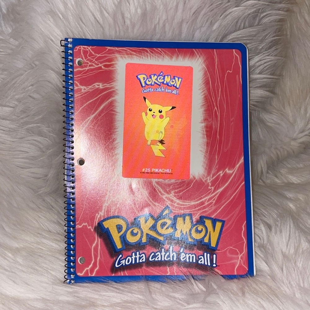 Vintage 2000 Pokémon Hologram Pikachu Spiral Notebook